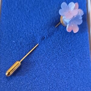 Charming Vintage Aynsley Blue & Pink Bone China Pin